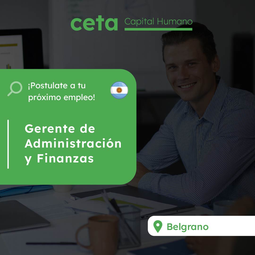 Gerente de Administración y Finanzas